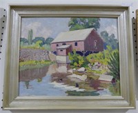 O.H. MCAVOY "OLD MILL, 1959" O/B PAINTING