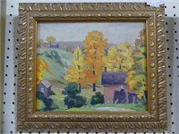 UNSIGNED O.H. MCAVOY? O/B LANDSCAPE PAINTING