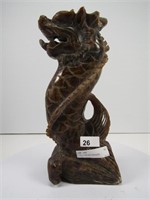 9" TALL CARVED DRAGON