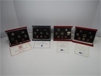 TRAY: FOUR ROYAL MINT PROOF COINS SET