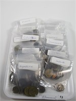 TRAY: ASSORTED WORLD COINS