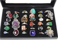 CASE: 36 ASSORTED COCKTAIL RINGS