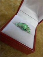 Green Opal Estate Ring