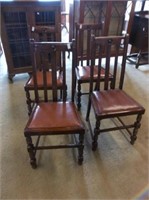 Slat Back Oak Side Chairs