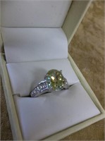 3.04ct Canary Yellow Sapphire Solitaire Ring