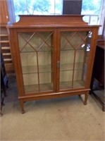 Lovely Mahogany Display Case with Glass Shelves