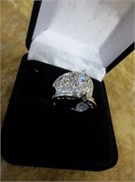 4.68 Brilliant White Sapphire Marquis Ring