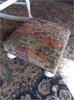 Tapestry Covered Foot Stool
