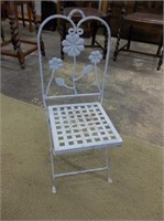 Iron Folding Child's Patio Chair