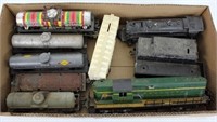 Two Lionel O Gauge Engines and Nine Cars