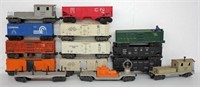 Mixed Group of (14) Lionel O Gauge Railroad Cars