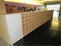 Six Sections of Cube Shelving by Kiddie Area