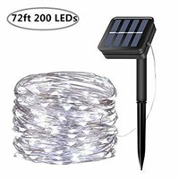 Solar String Lights, 200 LED Solar Fairy Lights 72