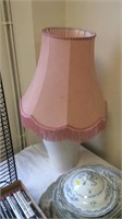 Large ceramic table lamp and shade