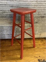 Red painted stool