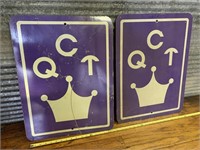 Pair of Queen City Tours signs