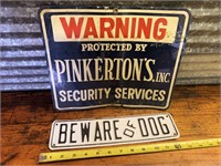 Two vintage signs