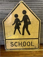 Retired school sign