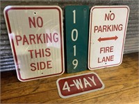 Lot of 4 retired signs