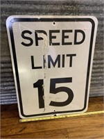 Retired speed limit sign