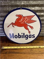 Porcelain Mobil Gas sign (reproduction)