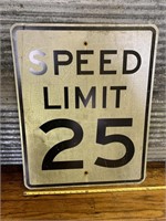 Retired speed limit sign