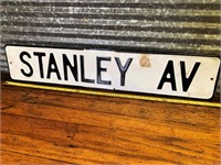 Antique porcelain street sign