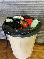 large bin of yarn