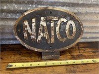 Vintage Natco advertising plaque