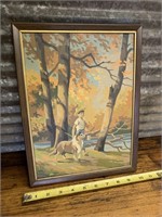 Vintage paint by numbers painting