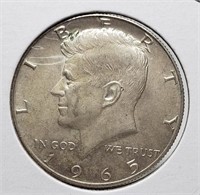 1965 KENNEDY SILVER HALF DOLLAR