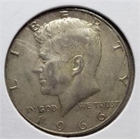 1966 KENNEDY SILVER HALF DOLLAR