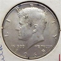 1965 KENNEDY SILVER HALF DOLLAR
