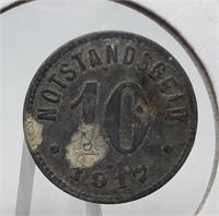 1917 10 NOTSTANDSGELD COIN GERMAN RHINE PROVINCE