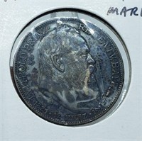 1911 SILVER 2 MARK GERMAN COIN