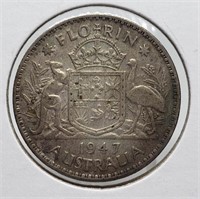 1947 SILVER FLORIN COIN