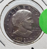 1981 PROOF SUSAN B ANTHONY DOLLAR COIN