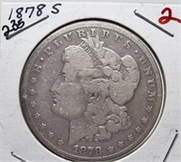 1878-S MORGAN SILVER DOLLAR COIN