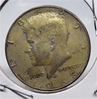 1968 KENNEDY SILVER HALF DOLLAR COIN
