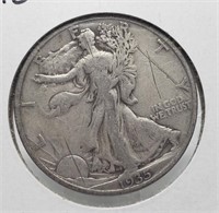 1935-S WALKING LIBERTY SILVER HALF DOLLAR COIN