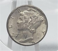 1944-D MERCURY SILVER DIME COIN