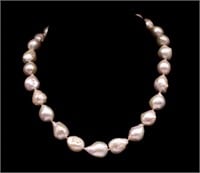 Baroque pearl princess length necklace