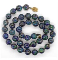 Chinese cloisonne beaded necklace