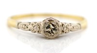 Antique 18ct gold solitaire diamond ring