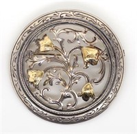 Antique silver and gold brooch