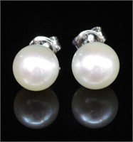 South sea pearl and 14ct white gold stud