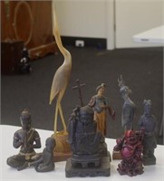 Eight assorted figurines