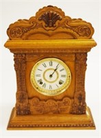 Vintage Ansonia wood cased mantle clock