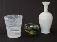 Three various glass vases