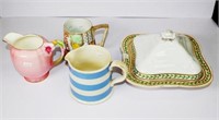 Four pieces vintage ceramic tableware